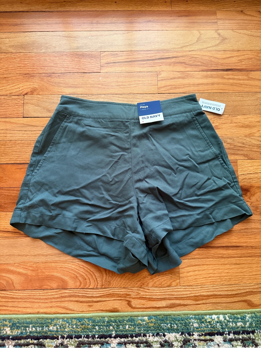 Old Navy Women's Olive Green High-Rise Shorts